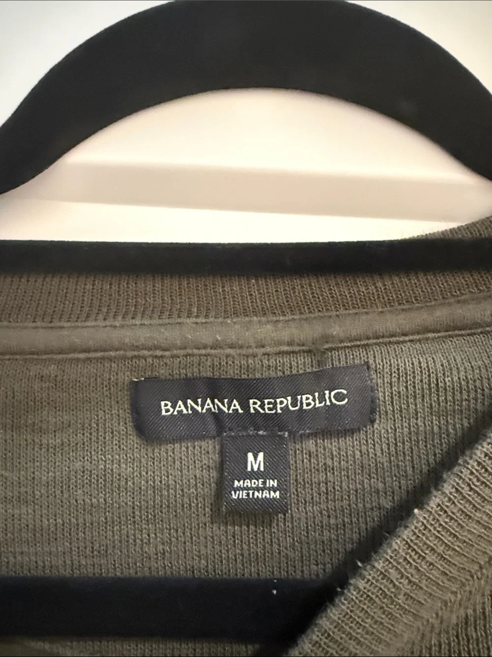 Banana Republic Men's Olive-Style Crewneck Sweatshirt
